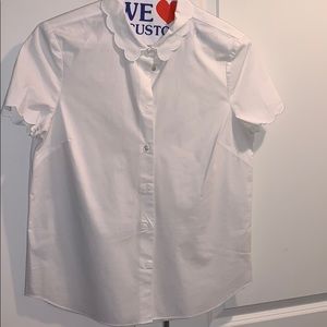 Kate Spade white button down short sleeve
